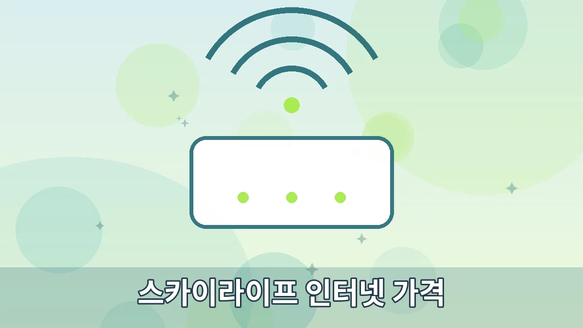 스카이라이프 인터넷 가격 안내 이미지 1
